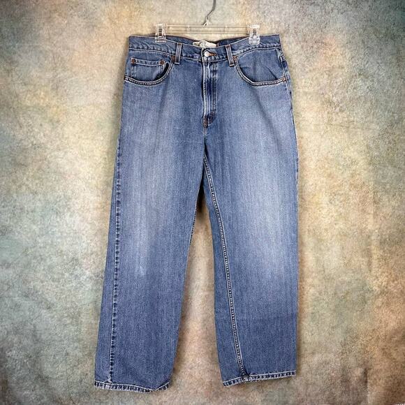 Vintage Y2K Levis 559 Denim Jeans Mens 36x30 Relaxed Fit Straight Leg Blue - Picture 2 of 10